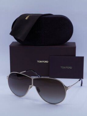 Tom Ford Gaia FT1174 28K Aviator Sunglasses – Rose Gold/Roviex